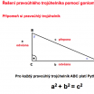 Řešení pravoúhlého trojúhelníku pomocí goniometrických funkcí